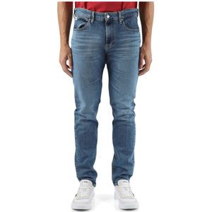 Calvin Klein Jeans, Jeans, Heren, Blauw, W31, Katoen, Slim Taper Jeans Vijf Zakken