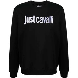 Just Cavalli, Sweatshirts & Hoodies, Heren, Zwart, M, Zwarte Hoodie Truien