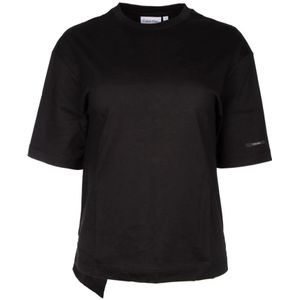Calvin Klein, Tops, Dames, Zwart, S, Katoen, Casual Katoenen T-Shirt voor Mannen