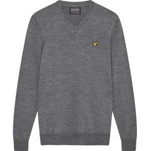 Lyle & Scott, Truien, Heren, Grijs, M, V-hals Golf Pullover Gebreid