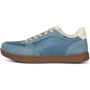 Woden, Schoenen, Dames, Blauw, 40 EU, Leer, Mesh Sneaker met Materialen