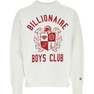 Billionaire Boys Club, Sweatshirts & Hoodies, Heren, Wit, S, Katoen, Witte katoenen sweatshirt - Klassieke stijl