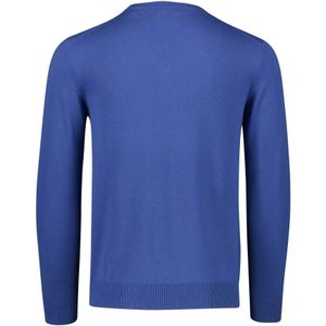 Gant, Truien, Heren, Blauw, 2Xl, Katoen, Blauwe V-hals Trui