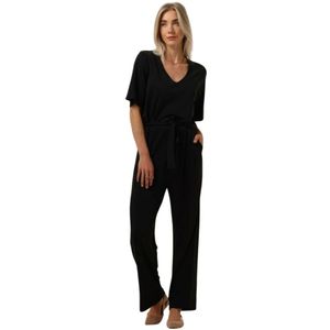 Minus, Jumpsuits & Playsuits, Dames, Zwart, M, Korte mouw jumpsuit in zwart