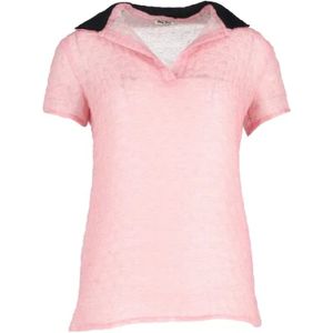 Miu Miu Pre-owned, Pre-owned Polyester tops Roze, Dames, Maat:L