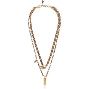 Alexander McQueen, Accessoires, Dames, Geel, ONE Size, Messing ketting