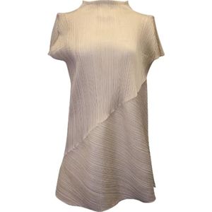 Issey Miyake Pre-owned, Pre-owned, Dames, Beige, L, Polyester, Pre-owned Polyester dresses