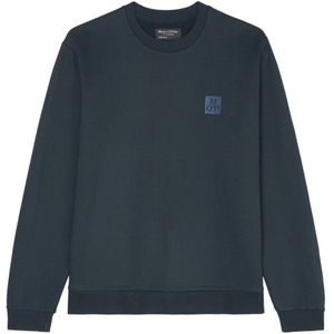 Marc O'Polo, Sweatshirts & Hoodies, Heren, Blauw, S, Katoen, Df C Sweatshirt regulier