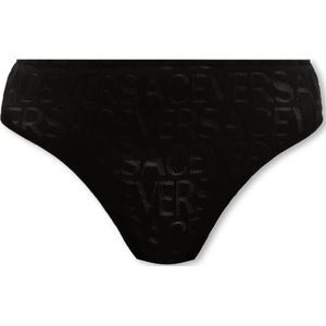Versace, Onderbroeken met logo Zwart, Dames, Maat:M