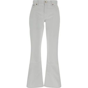Valentino, Jeans, Dames, Wit, W27, Katoen, Flared Jeans voor Vrouwen