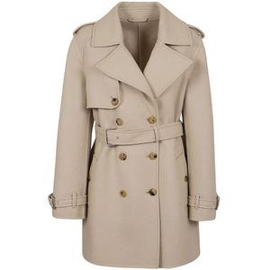 Ermanno Scervino, Mantels, Dames, Beige, S, Stijlvolle Dames Jassen Collectie