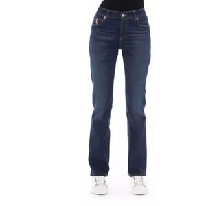 Baldinini, Jeans, Dames, Blauw, W36, Katoen, Trendy Blauwe Katoenen Jeans Broek