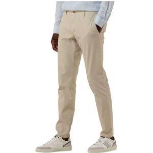 Alberto, Broeken, Heren, Beige, W31 L34, Heren Chino Broek Beige