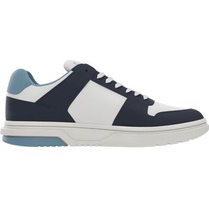 Tommy Jeans, Schoenen, Heren, Veelkleurig, 41 EU, Blauwe Sneakers Veters Ronde Neus