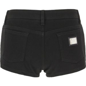 Dolce & Gabbana, Korte broeken, Dames, Zwart, M, Katoen, Stijlvolle Zomer Shorts voor Mannen