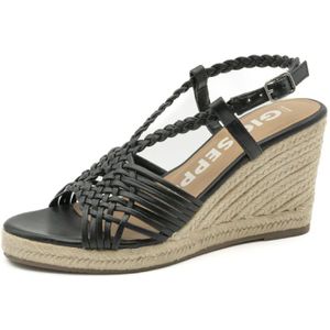 Gioseppo, Zwarte Sleehak Sandalen Zwart, Dames, Maat:39 EU