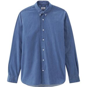 Woolrich, Blouses & Shirts, Heren, Blauw, M, Denim, Vintage Denim Overhemd