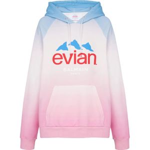 Balmain, Sweatshirts & Hoodies, Heren, Veelkleurig, S, Katoen, x Evian - Verloop hoodie