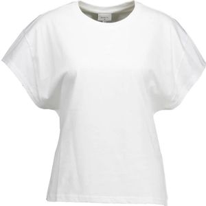Dante 6, Tops, Dames, Wit, S, Katoen, Witte T-shirt met relaxte pasvorm en ronde hals
