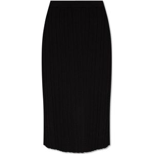 Proenza Schouler, Rokken, Dames, Zwart, M, Geribbelde rok