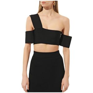 Alexander McQueen, Tops, Dames, Zwart, M, Zwarte Off Shoulder Top