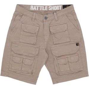 Alpha Industries, Korte broeken, Heren, Bruin, W32, Katoen, Cargo Pocket Battle Shorts