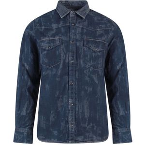Original Vintage, Overhemden, Heren, Blauw, L, Katoen, Shirts