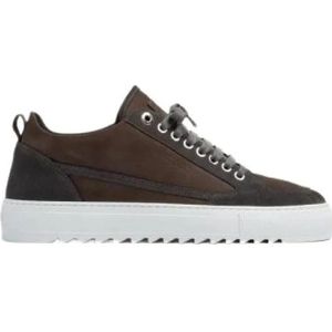 Mason Garments, Schoenen, Heren, Groen, 43 EU, Leer, Donkergrijze Sneaker Fw 24-4B