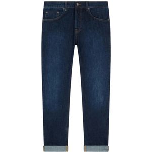Dondup, Jeans, Heren, Blauw, W30, Denim, Iconische Donkere Denim Jeans