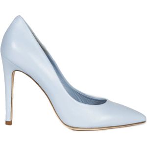 Douuod Woman, Puntige Neus Leren Stiletto Pumps Blauw, Dames, Maat:41 EU