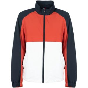 Tommy Hilfiger, Sweatshirts & Hoodies, Heren, Wit, M, Klassieke Jas met Opstaande Kraag en Ritssluiting