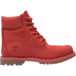 Timberland, Schoenen, Dames, Rood, 40 EU, Leer, Lace-up Boots