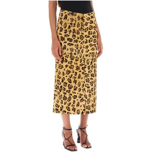 Saks Potts, Leopard Ponyskin Midi Rok Veelkleurig, Dames, Maat:M