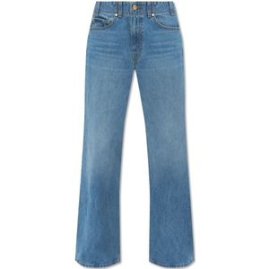 Ulla Johnson, Jeans, Dames, Blauw, W27, Elodie high-rise jeans met wijde pijpen