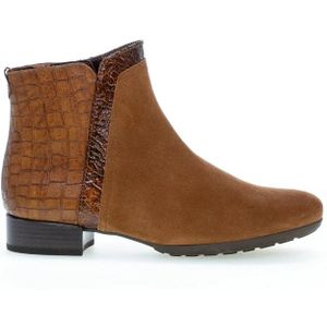 Gabor, Schoenen, Dames, Bruin, 37 EU, Cognac Leren Enkellaarzen