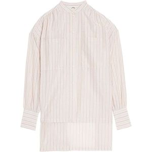Ines De La Fressange Paris, Blouses & Shirts, Dames, Veelkleurig, S, Katoen, Zomer Gestreept Overhemd
