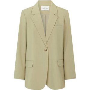 Modström, Jassen, Dames, Groen, L, Polyester, Oversized Anker Blazer Spray Green