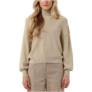 Moss Copenhagen, Truien, Dames, Beige, L/Xl, Beige Coltrui voor Vrouwen