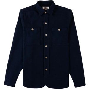 Cuisse de Grenouille, Overhemden, Heren, Zwart, XL, Katoen, Paris Shirt, Donkerblauw, 100% Katoen