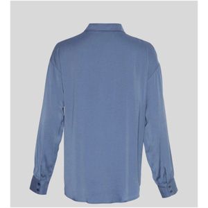 Moss Copenhagen, Blouses & Shirts, Dames, Blauw, Xs/S, Polyester, Blauwe Sandeline Maluca Shirt