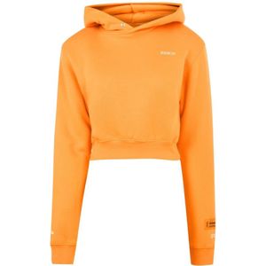 Heron Preston, Sweatshirts & Hoodies, Dames, Oranje, S, Gouden Klaproos Logo Hoodie