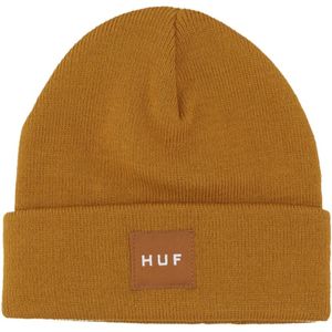 Huf, Latte Beanie Set Box Streetwear Beige, Heren, Maat:ONE Size