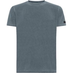 Rrd, Tops, Heren, Blauw, M, Blauw Techno Wash Piqué T-shirt