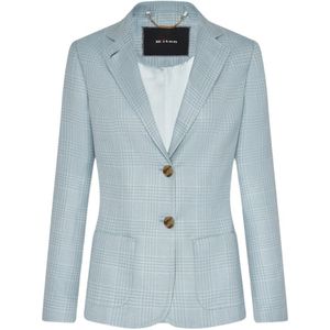 Kiton, Jassen, Dames, Blauw, S, Leer, Blazers