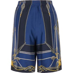 Versace, Korte broeken, Heren, Blauw, M, Casual Shorts