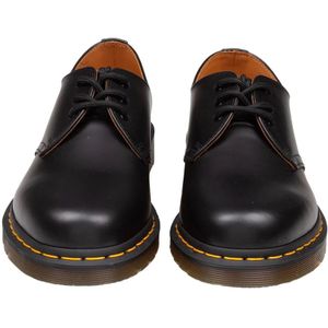 Dr. Martens, Schoenen, Heren, Zwart, 45 EU, Leer, Zwarte Leren Vetersneakers