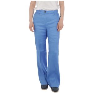 Nenette, Rechte Pijp Broek Blauw, Dames, Maat:XS