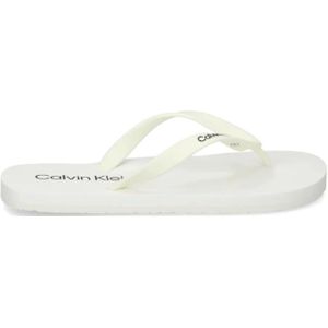 Calvin Klein, Schoenen, Dames, Wit, 43 EU, Dames Rubberen Slippers