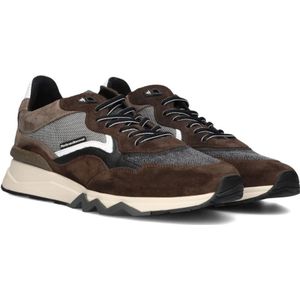 Floris van Bommel, Schoenen, Heren, Bruin, 42 2/3 EU, Leer, Bruine Lage Sneakers Sfm-10178