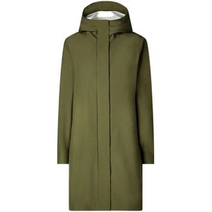 Save The Duck, Mantels, Dames, Groen, L, Polyester, Groene Khaki Trenchcoat - Mayan Parka